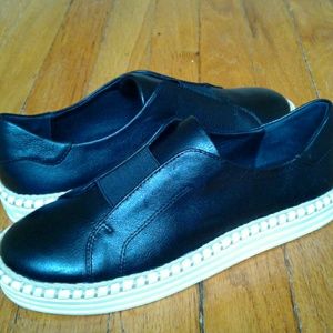 JSLIDES Sneaker Black Leather